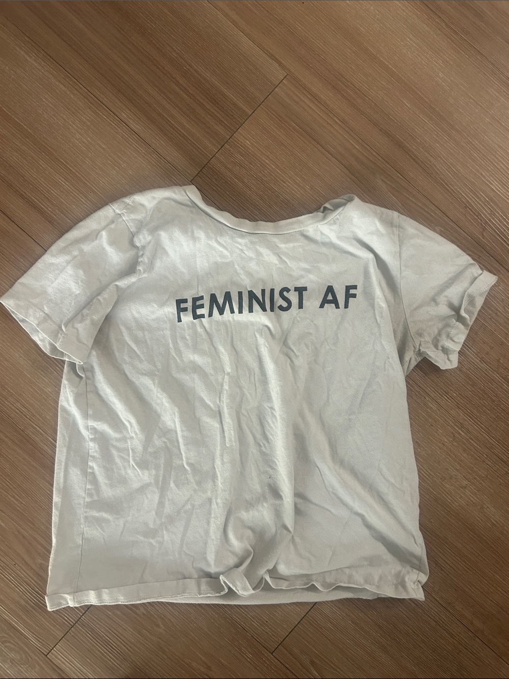 La Hearts White "FEMINIST AF" Graphic Tee
